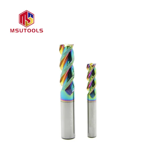 China Supplier Solid Indexable 3 Flute Carbide Facing Milling Cutter Bits Dlc Coating Best 1 8 End Mill for Aluminum